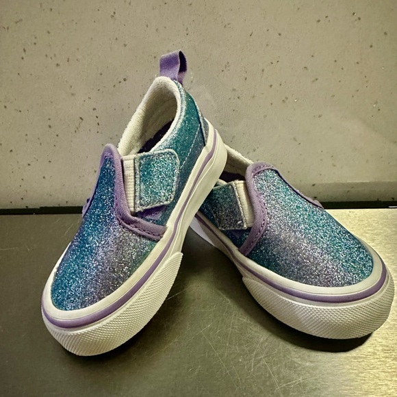 Vans Other - Vans Glittery Blue and Purple Kids Sneakers